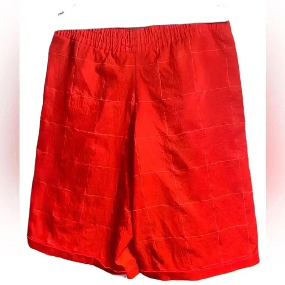 Adidas long orange trendy  retro loose fit lined casual athletic shorts S - Picture 3 of 4